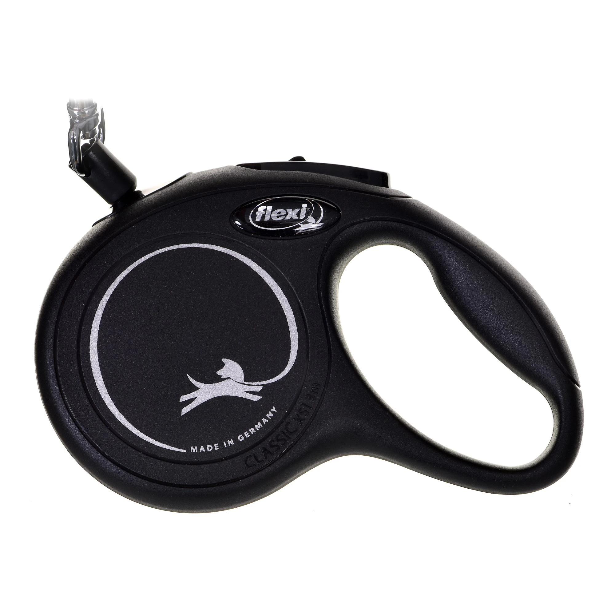 Flexi New Classic XS pavadėlis šunims iki 8kg virvinis 3m juodos spalvos