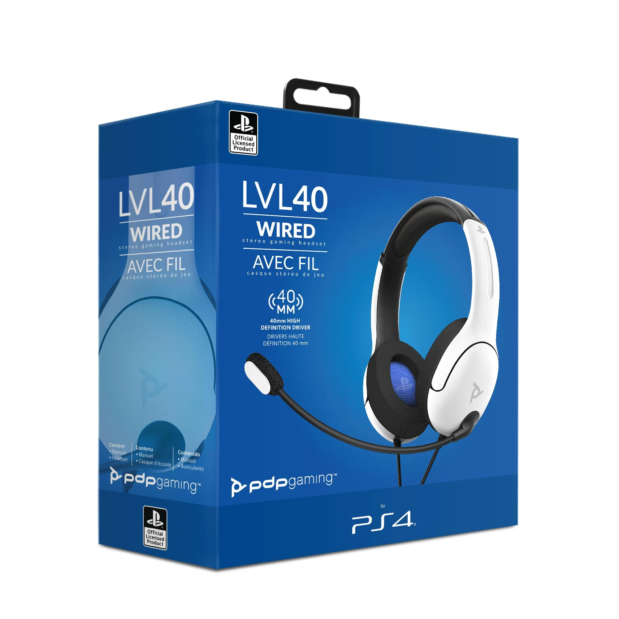PDP LVL40 laidinės ausinės PS4/PS5 | 3.5mm