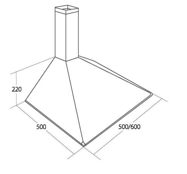 Cooker hood chimney AKPO WK-5 SOFT 60 Baltas (159,7 m3/h, 600mm, baltos spalvos)