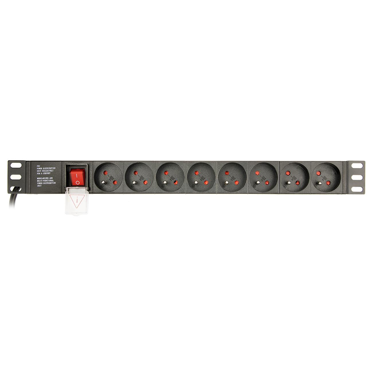 GEMBIRD PDU 8x prancūziškas lizdas 1U 16A 3m