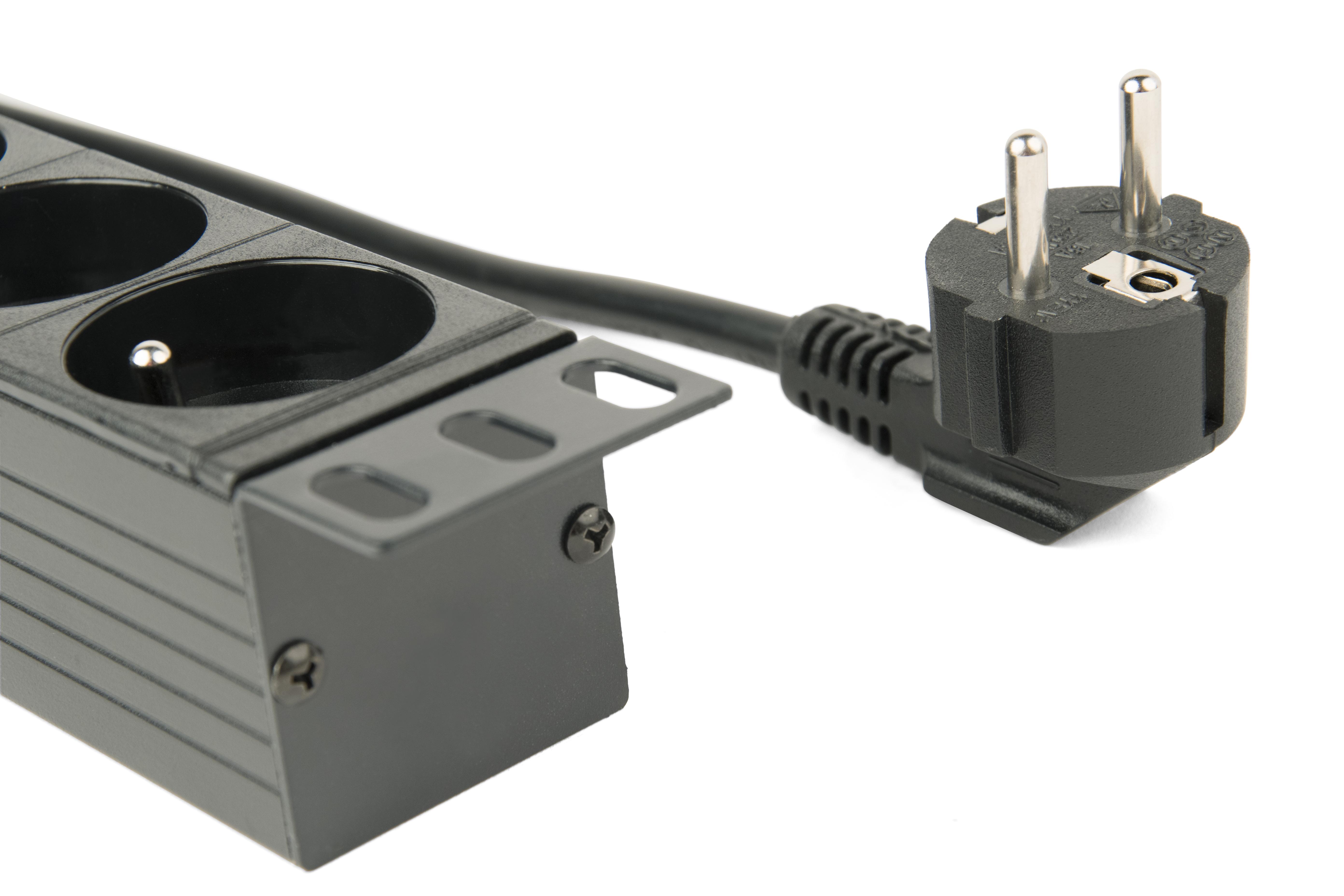 GEMBIRD PDU 8x prancūziškas lizdas 1U 16A 3m