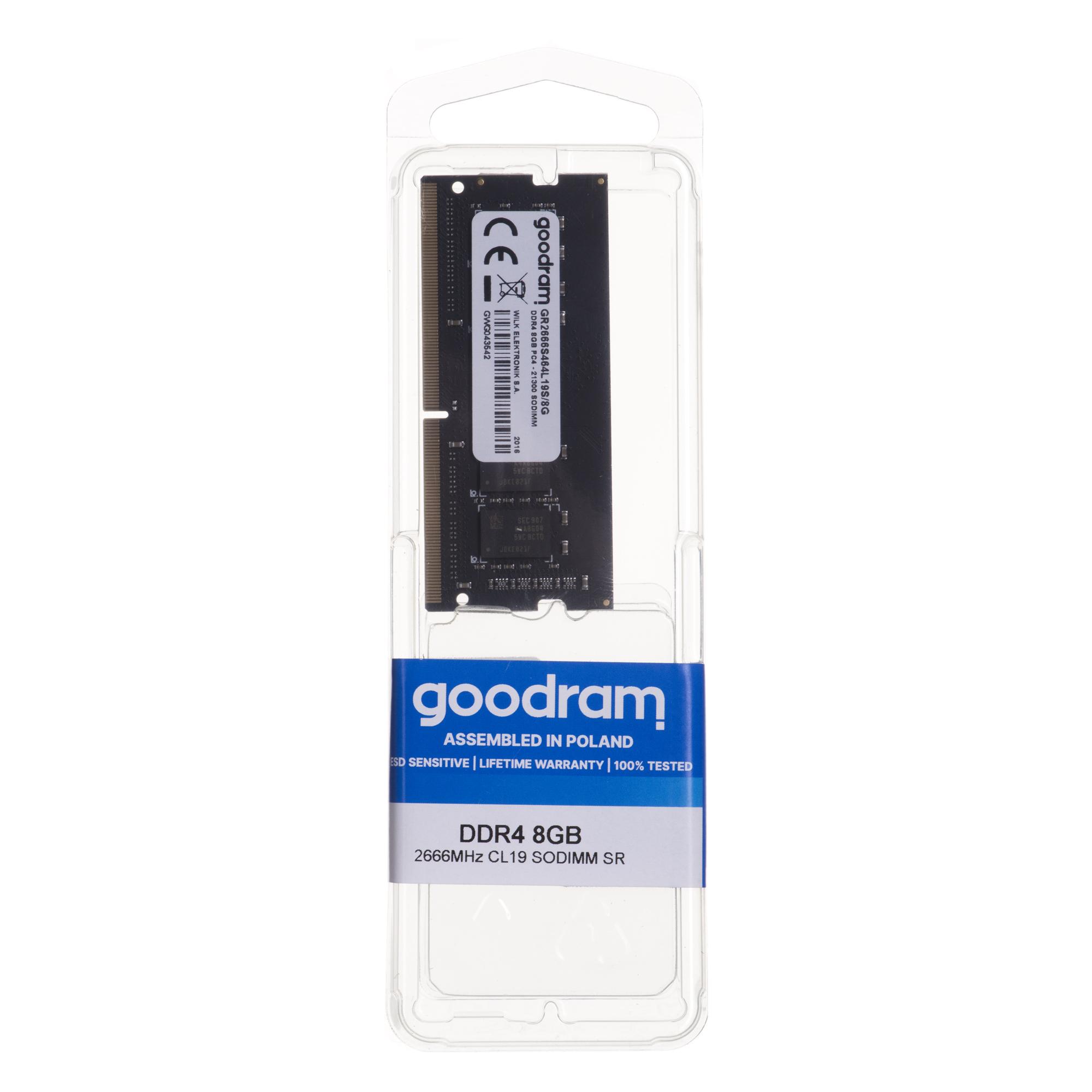 GOODRAM DDR4 8GB 2666MHz CL19 SODIMM