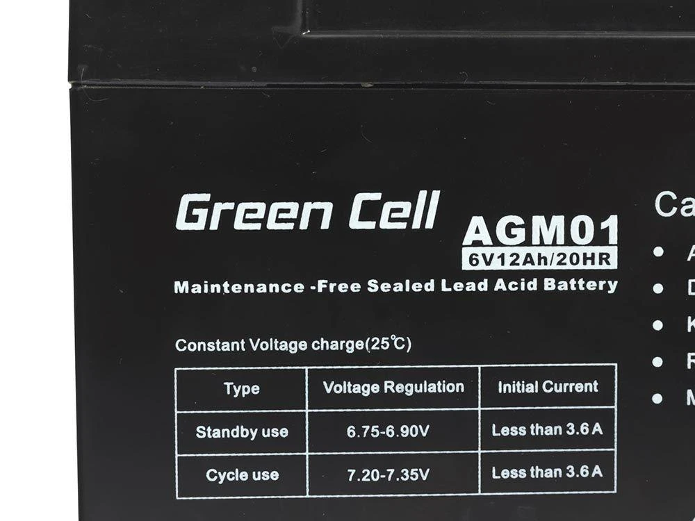 Žalias Cell Žalias CELL Baterija AGM 6V12AH