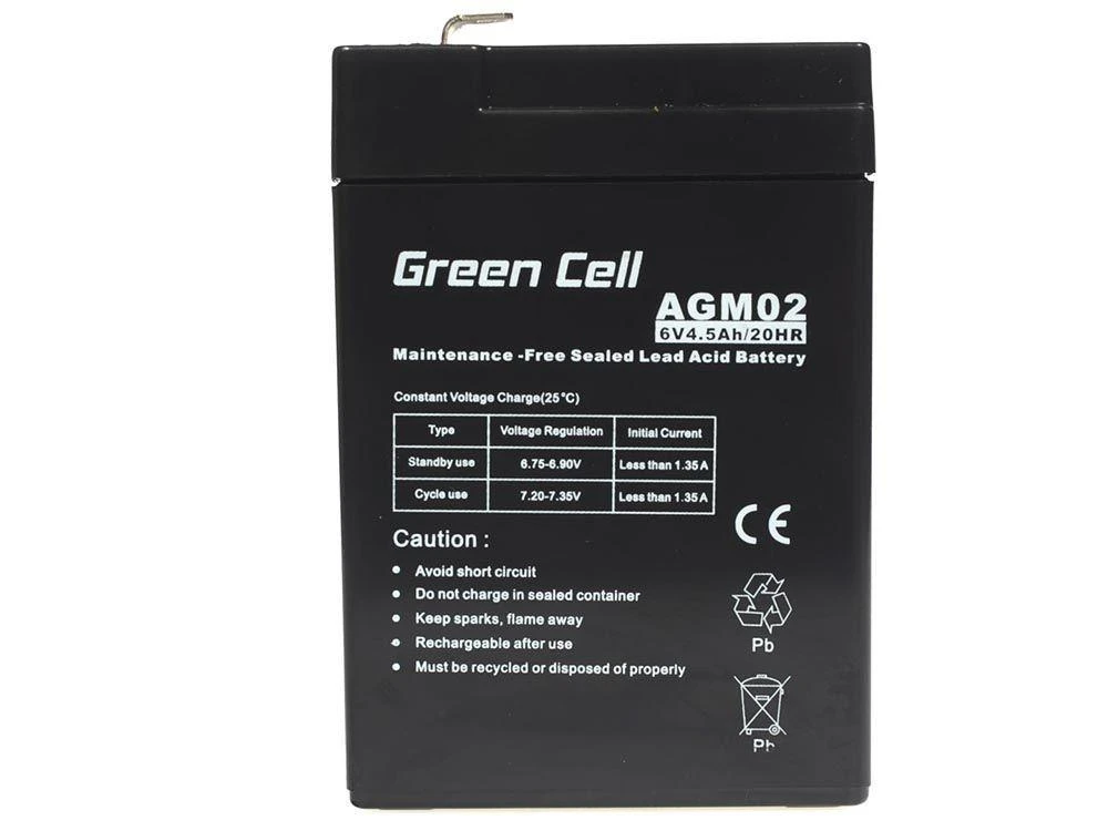 Green Cell Žalias Cell Žalias CELL Baterija AGM 6V4.5AH