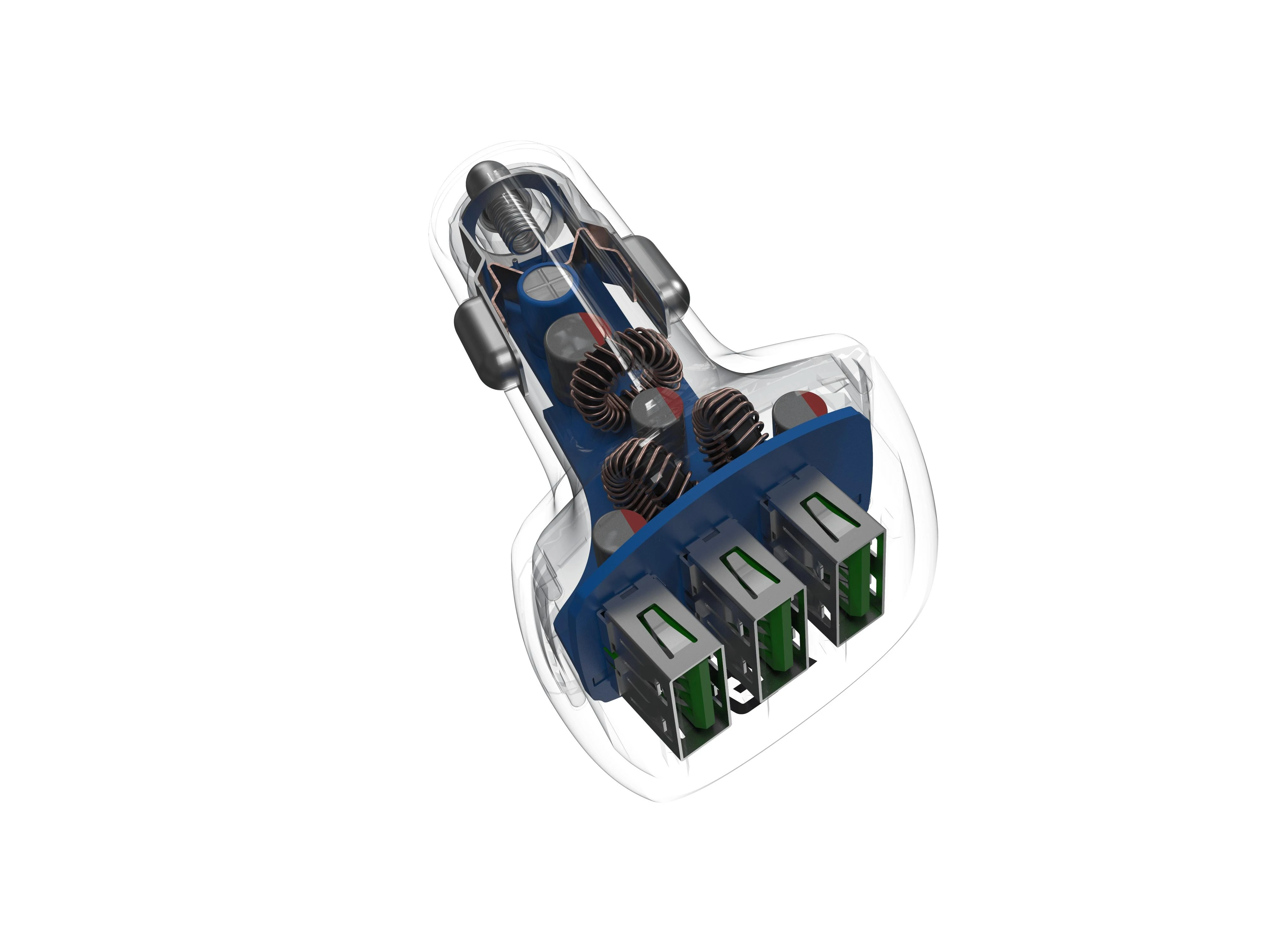 Green Cell Žalias Cell GREENCELL PowerRide 54W 3xUSB 18W automobilinis įkroviklis Ultra Charge