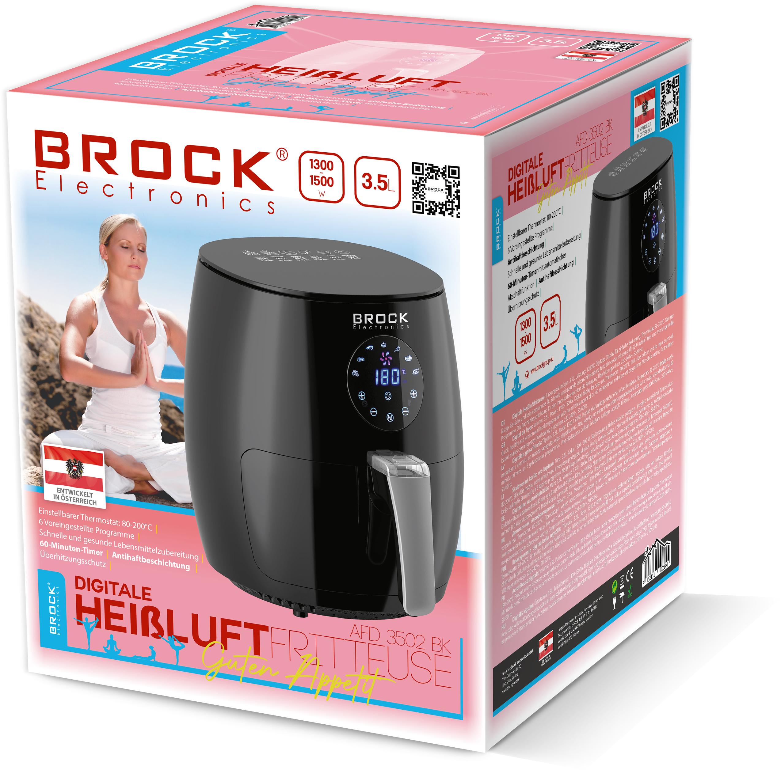 AFD 3502 BK Skaitmeninė oro gruzdintuvė BROCK AFD 3502 BK 3.5L, 1200W