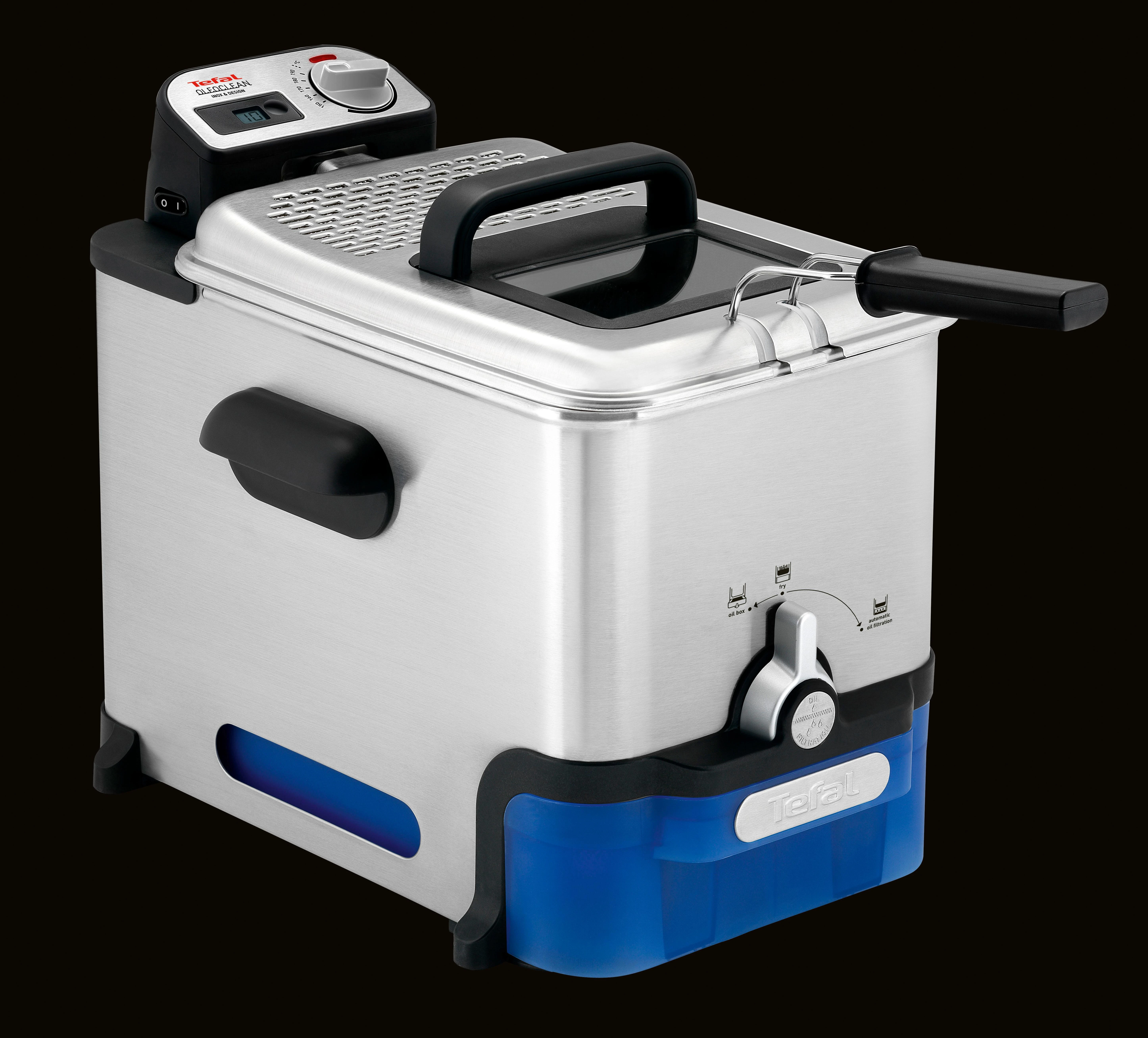 Gruzdintuvė Keptuvė Tefal Oleoclean Pro FR8040 (3,5 l, 1,2kg, 2300 W, plieno spalvos)