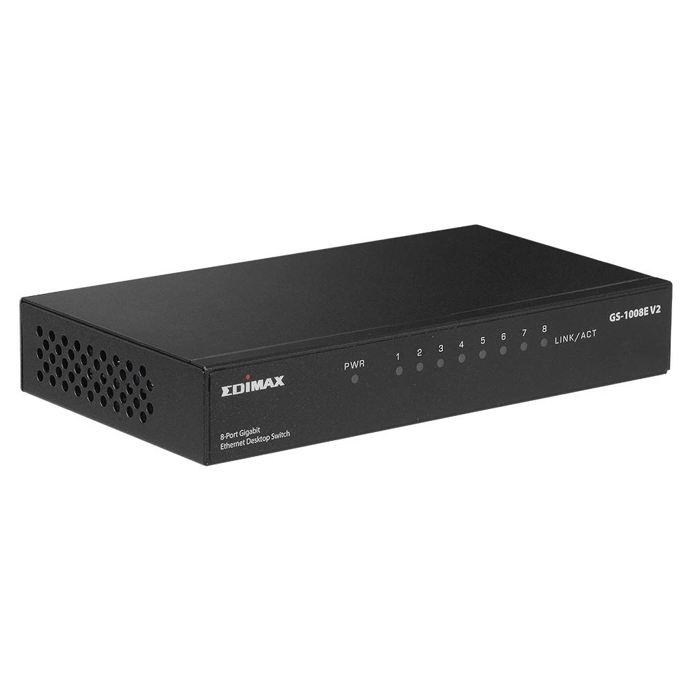 Šakotuvas EDIMAX 8 prievadų Gigabit Ethernet jungiklis GS-1008E