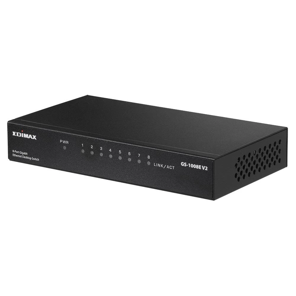 Šakotuvas EDIMAX 8 prievadų Gigabit Ethernet jungiklis GS-1008E