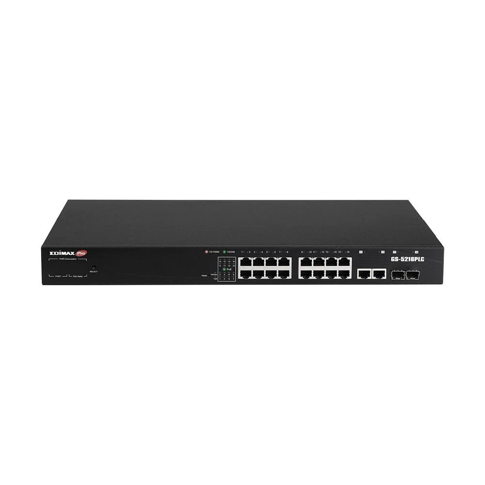 Šakotuvas Edimax Technology EDIMAX 18 Port Gigabit PoE Switch 2 RJ45/2 SFP Combo Jungtys