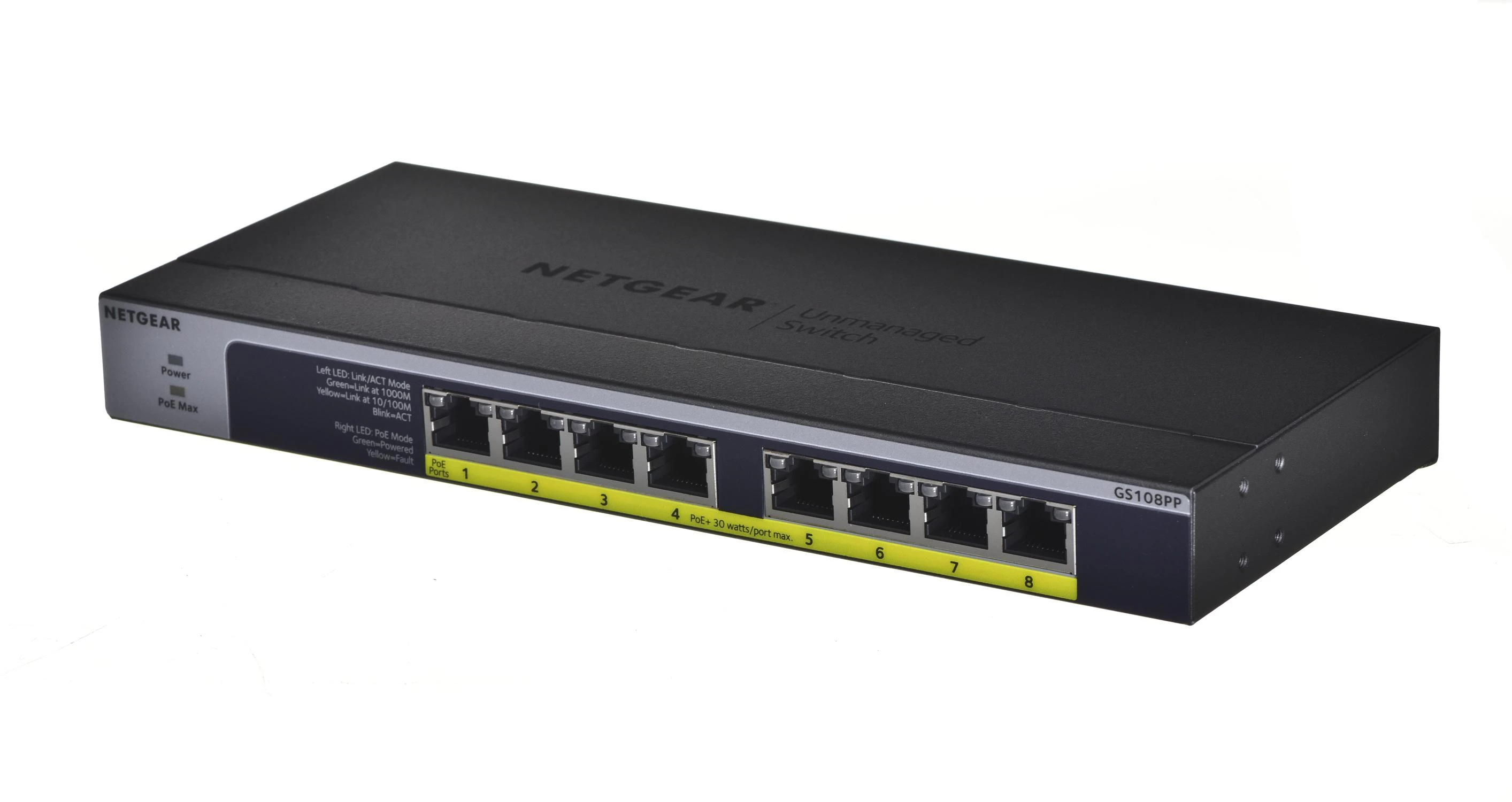 NETGEAR jungiklis nevaldomas 8 prievadų Gigabit POE / POE +