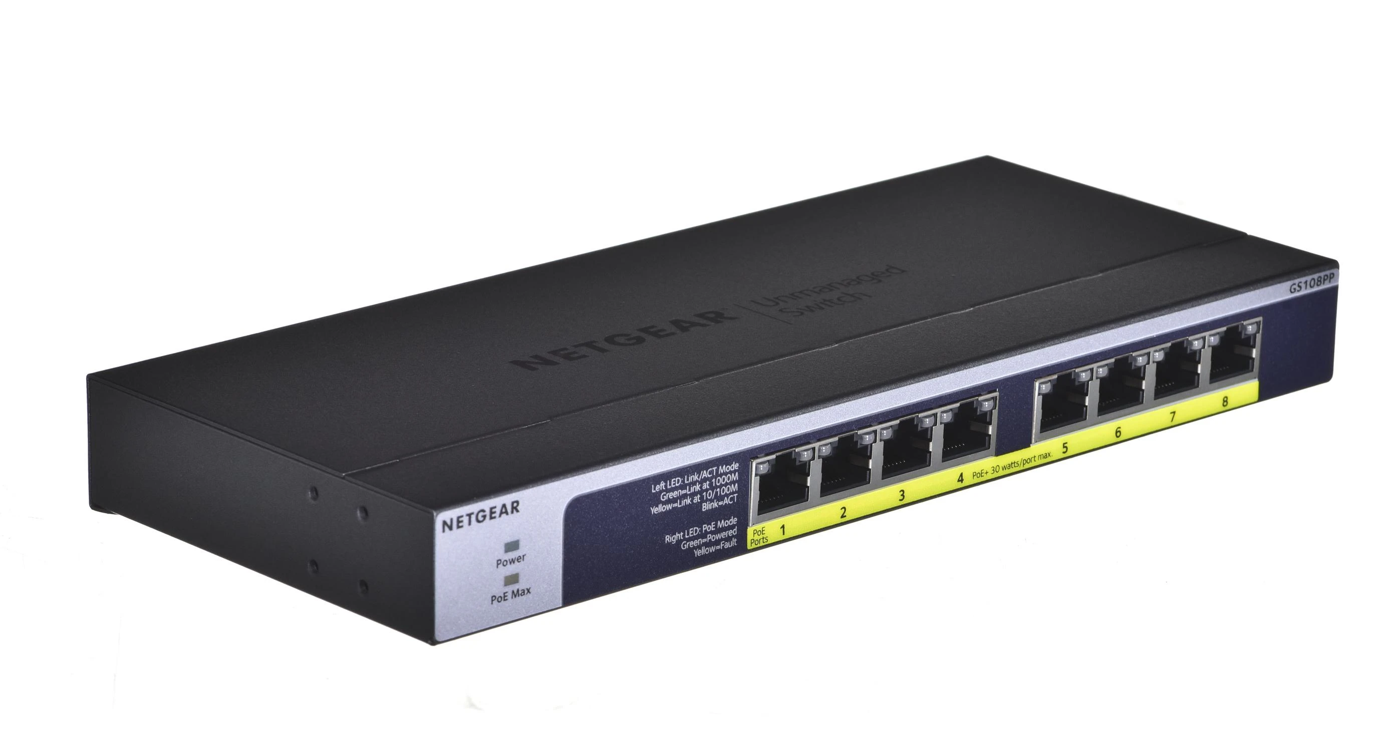 NETGEAR jungiklis nevaldomas 8 prievadų Gigabit POE / POE +