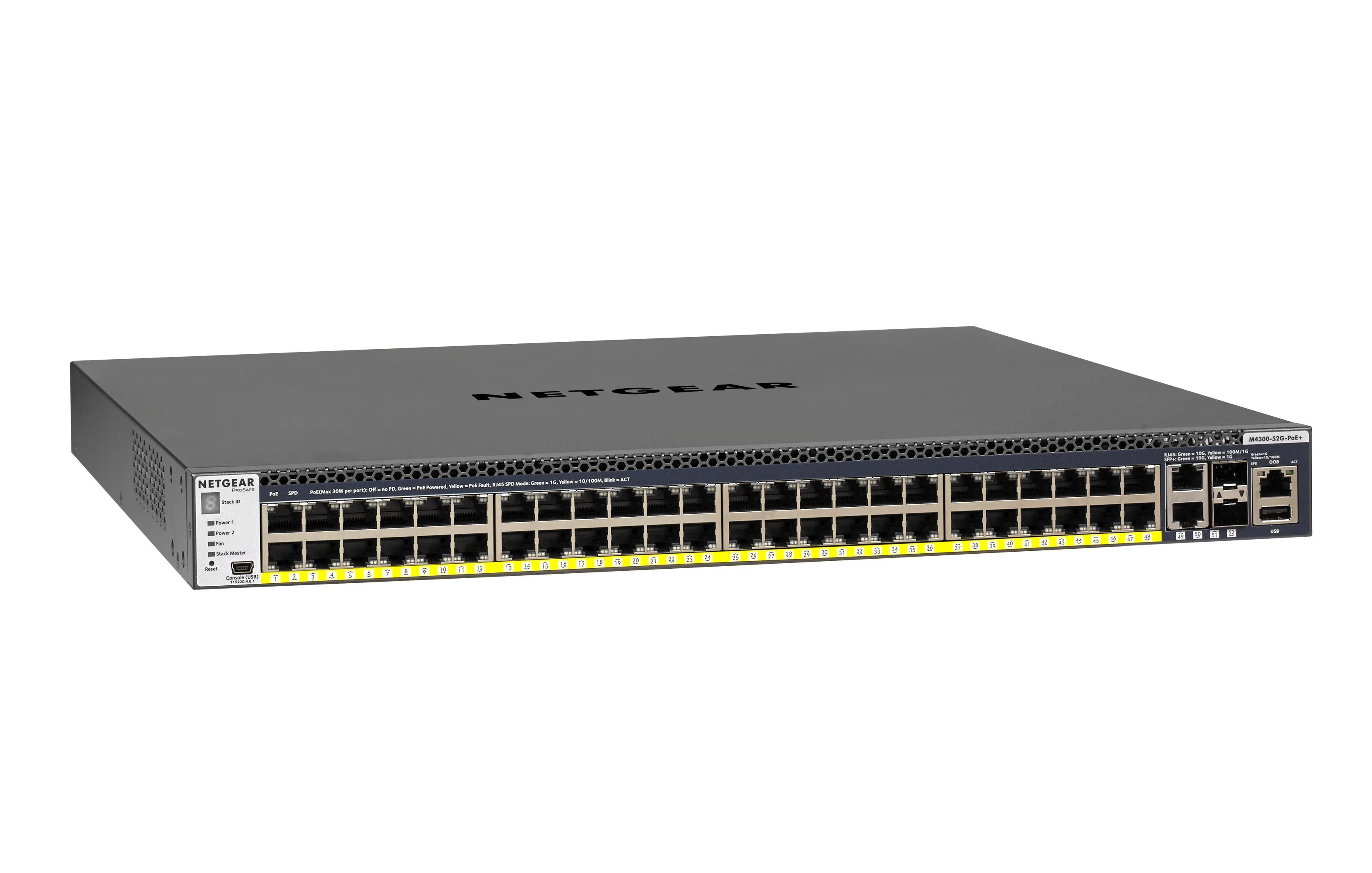 Šakotuvas NETGEAR M4300-52G-POE+ valdomas SWCH APS550W