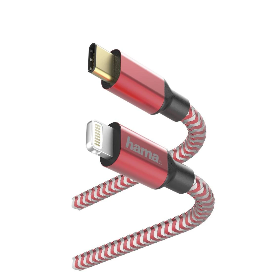 HAMA USB TYPE-C CABLE - APŠVIETIMO MFI 1,5 m Raudonas