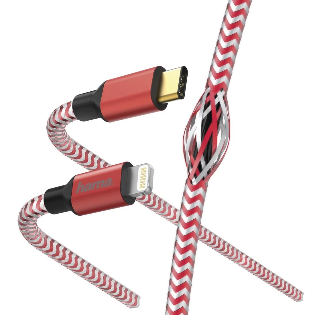 HAMA USB TYPE-C CABLE - APŠVIETIMO MFI 1,5 m Raudonas