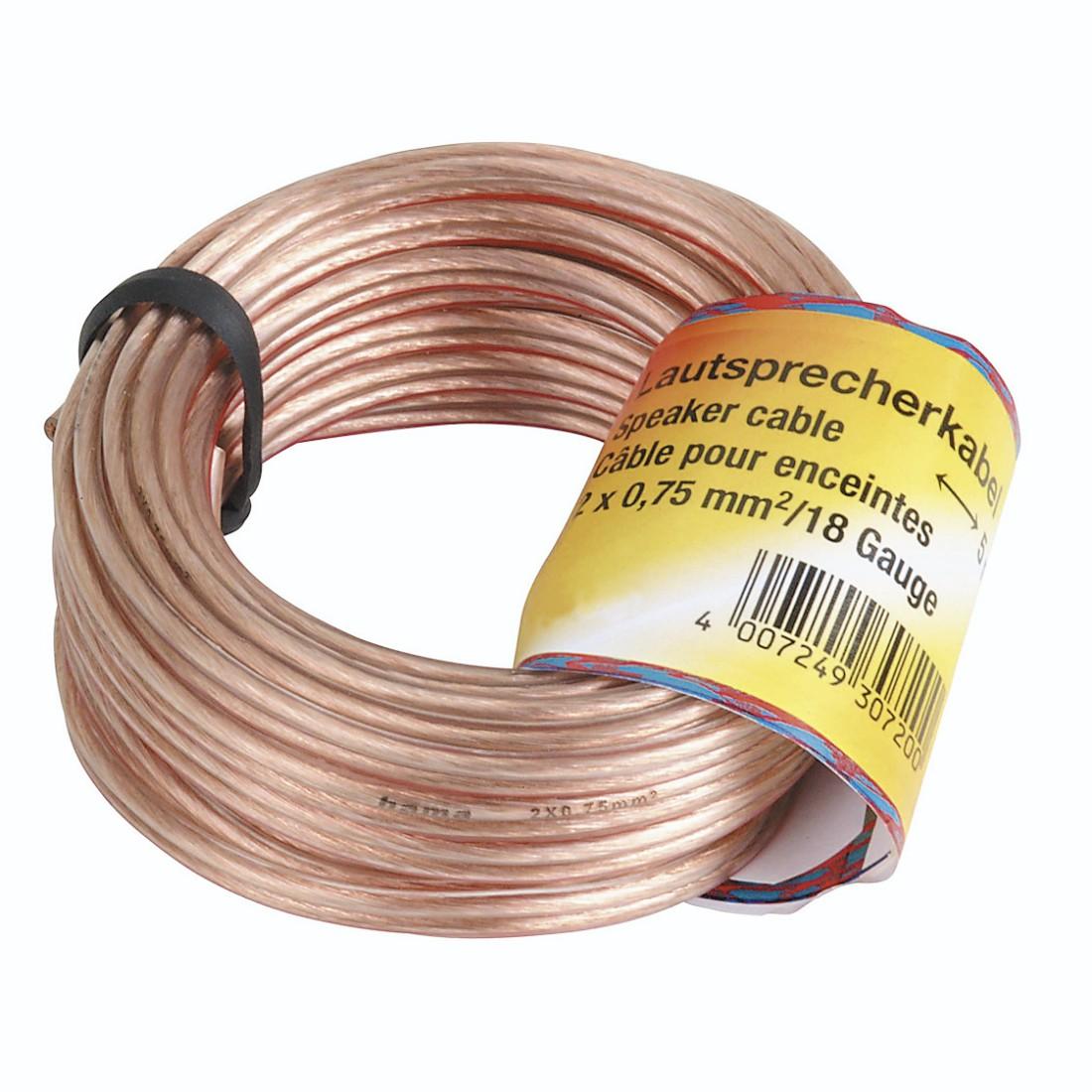 Hama KABELIS GŁOŚNIKOWY 2X0,75MM 10M
