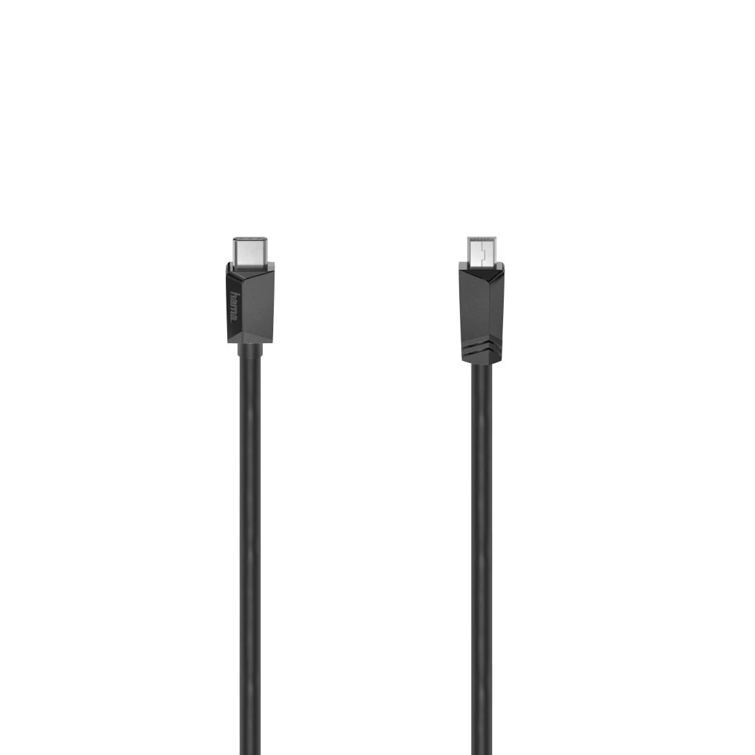 Hama USB-C - miniUSB 2.0 0.75m juoda