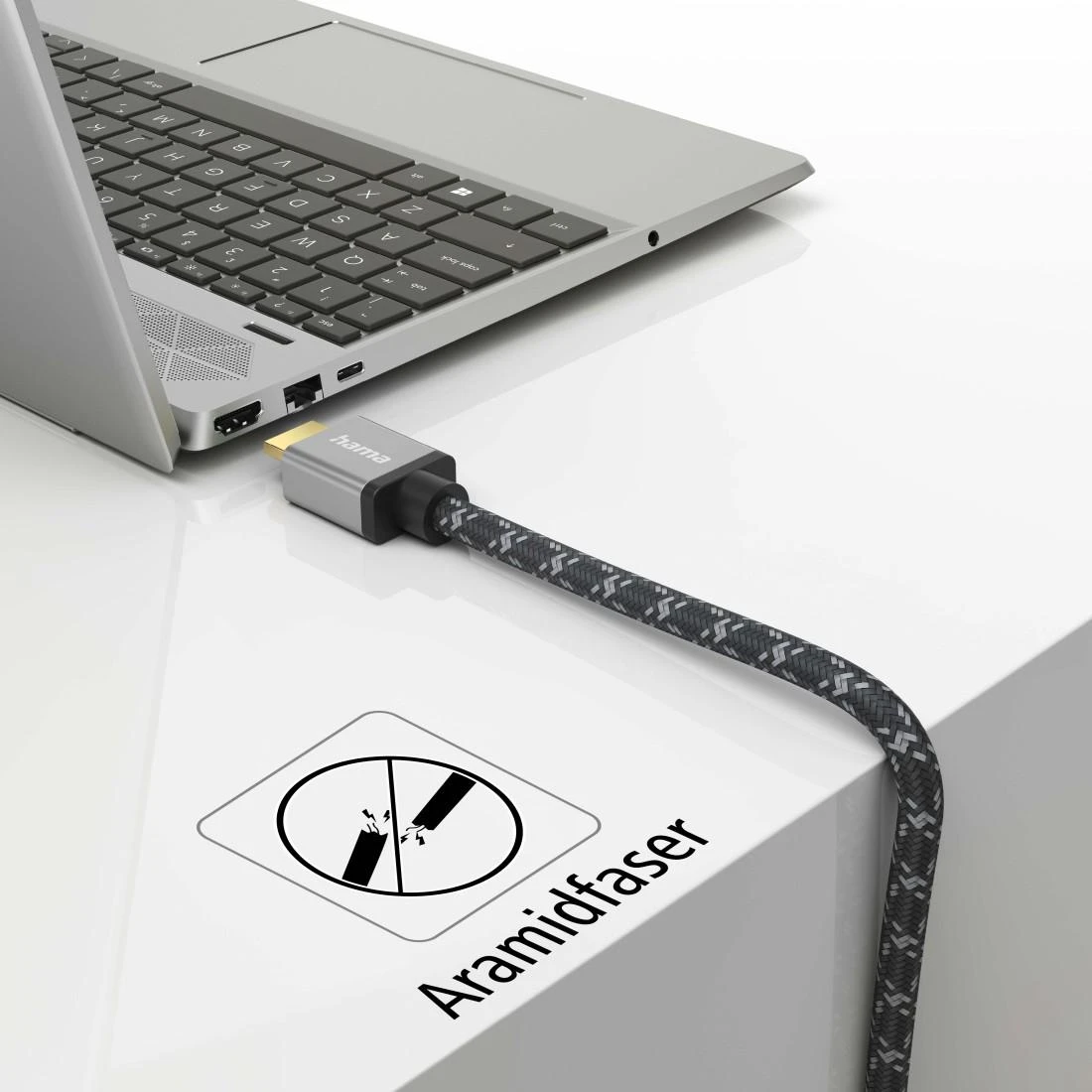 Hama HDMI laidas prijungtas prie kompiuterio