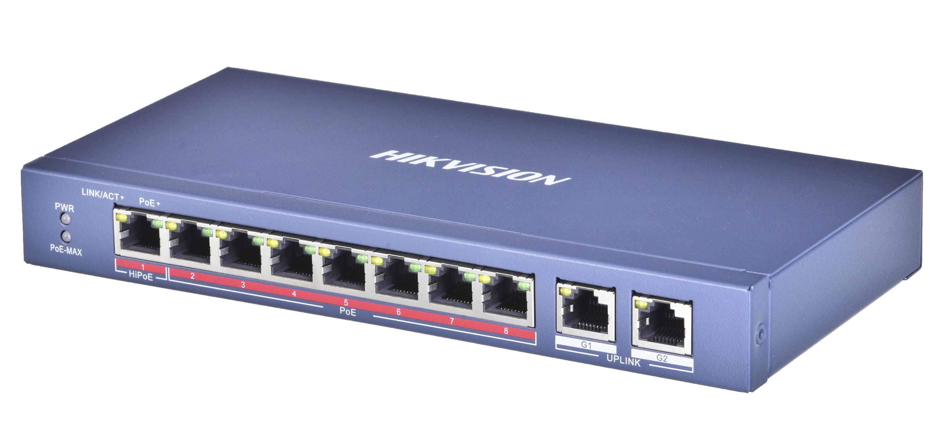 Šakotuvas SWITCH POE DS-3E0310HP-E 8 PRIEVADŲ Hikvision