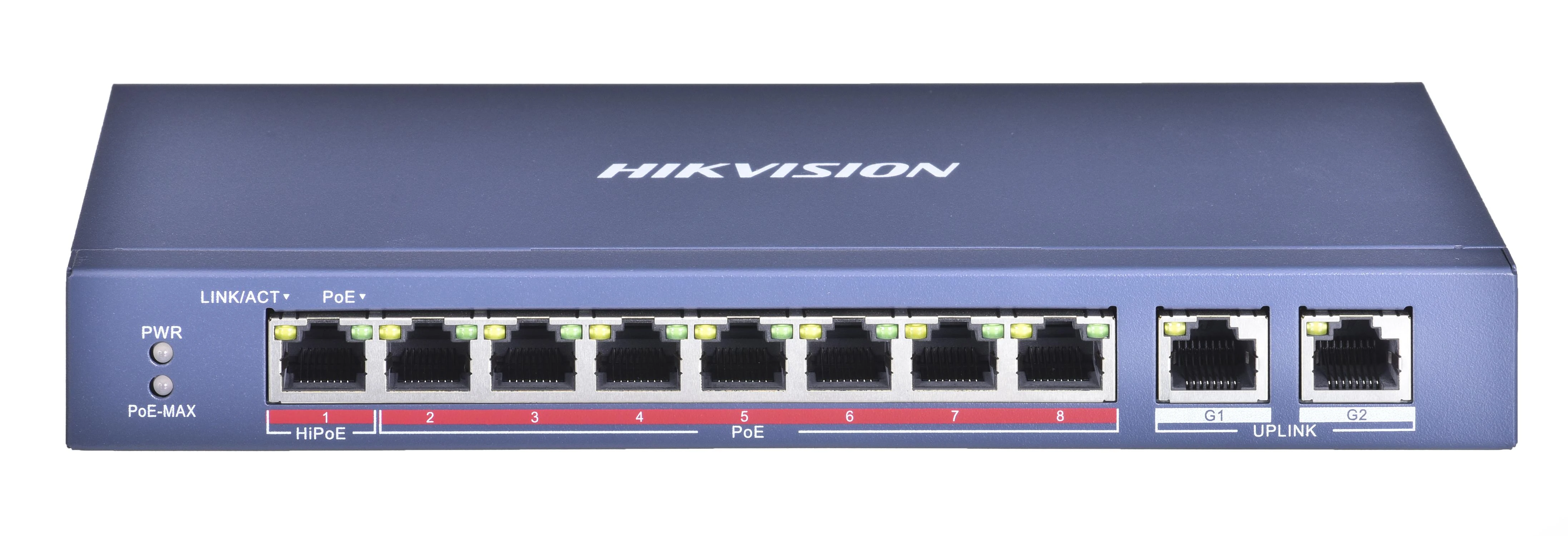 Šakotuvas SWITCH POE DS-3E0310HP-E 8 PRIEVADŲ Hikvision