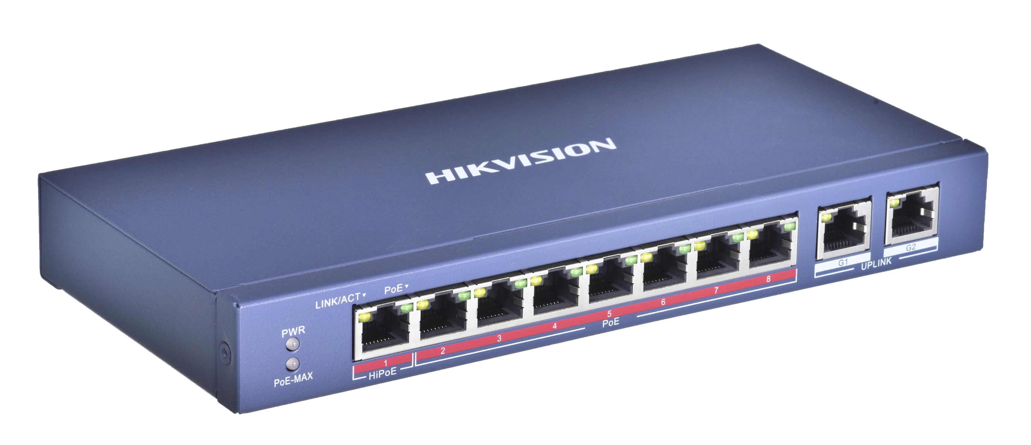 Šakotuvas SWITCH POE DS-3E0310HP-E 8 PRIEVADŲ Hikvision