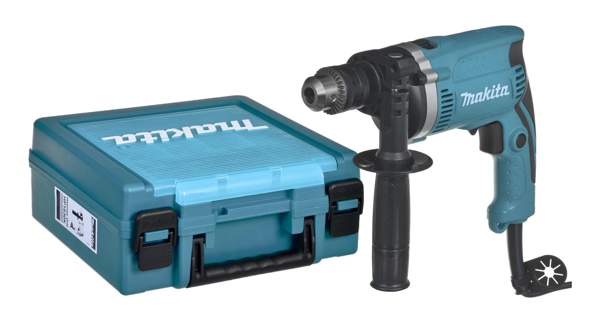 Makita smūginis gręžtuvas HP1630K 710W lagaminas