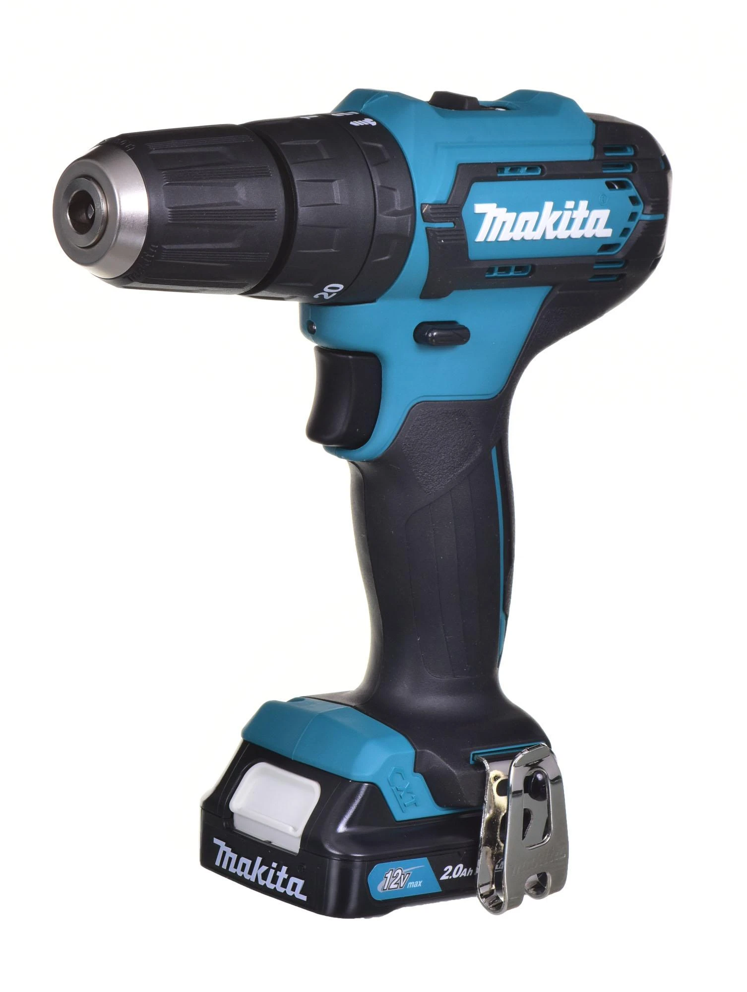 Makita akumuliatorinis suktuvas gręžtuvas HP333DSAE, 12V, 2x2.0Ah