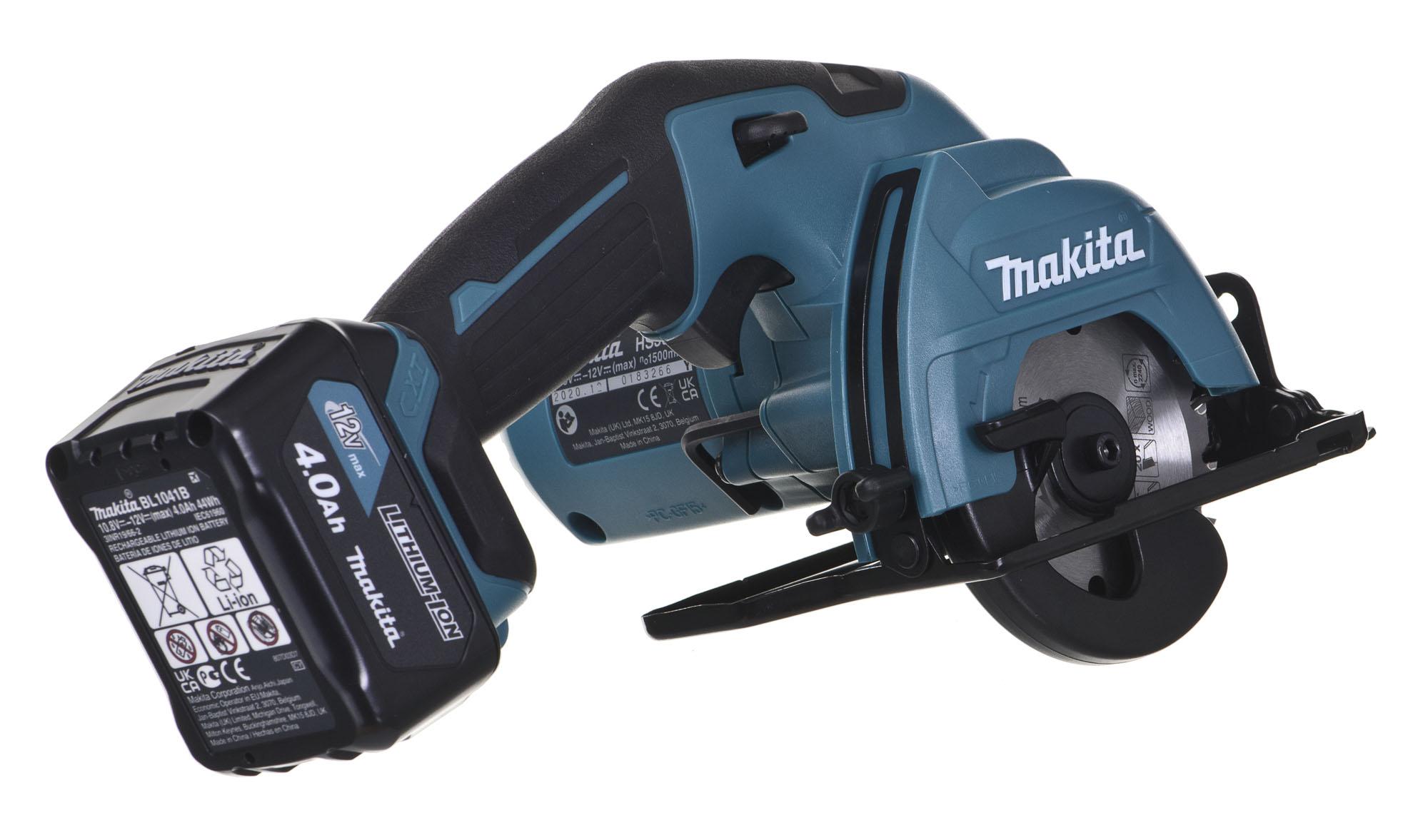 Akumuliatorinis diskinis pjūklas Makita HS301DSME; 12 V; 2x4,0 Ah akum.