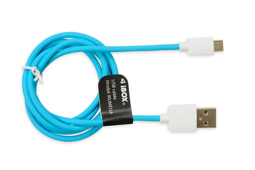 IBOX microUSB kabelis duomenų + galia 1m