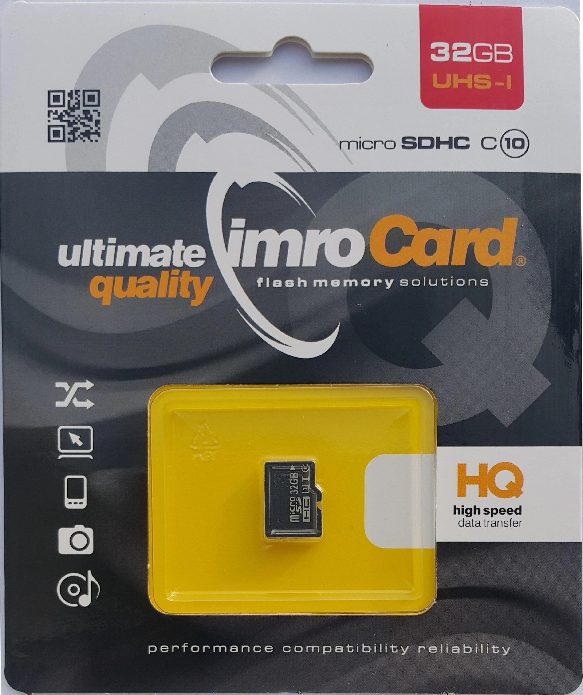 IMRO atminties kortelė Micro SD 32GB 100MB/s class10 UHS I