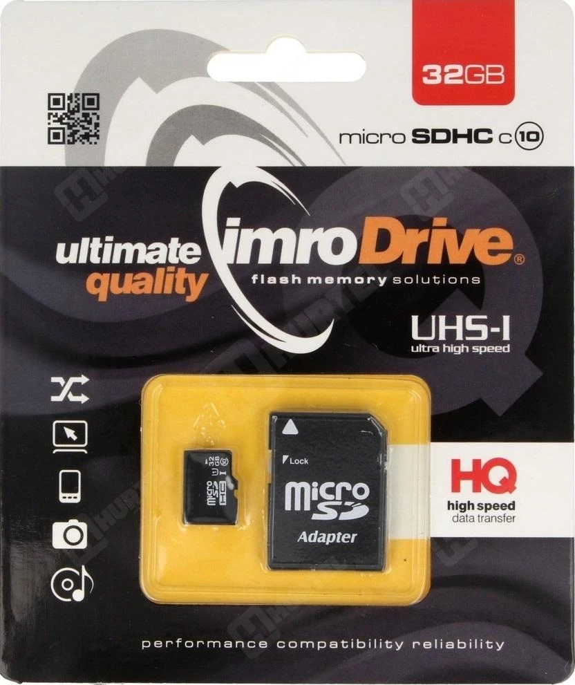 Imro atminties kortelė 32GB Micro SDHC cl. 10 UHS-I + adapteris