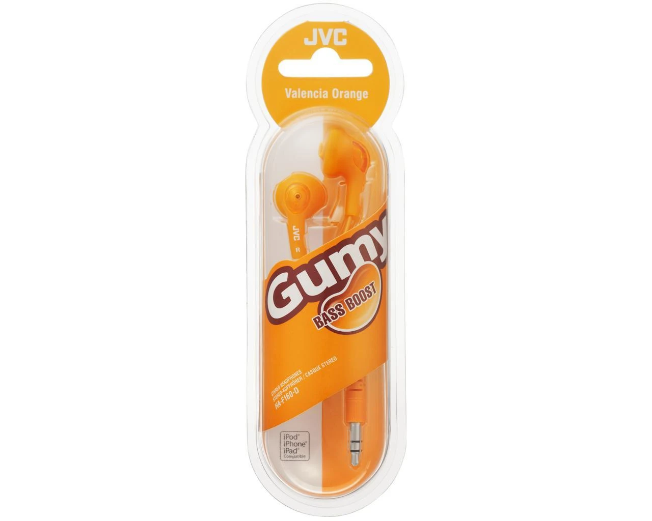 JVC Gumy ausinės, oranžinės, pakuotėje