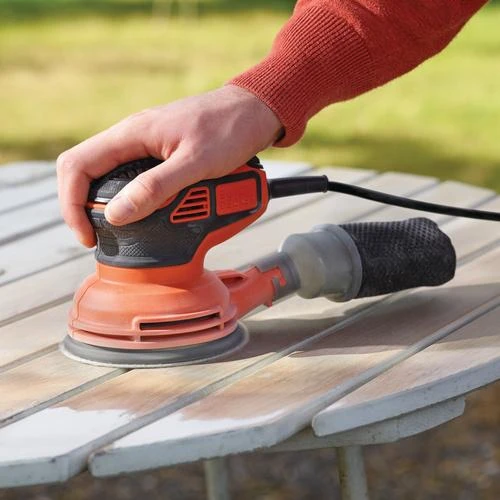 Black & Decker Juodas & Decker Ekscentrinis šlifuoklis KA199 240 W 125 mm, Juodas & Decker