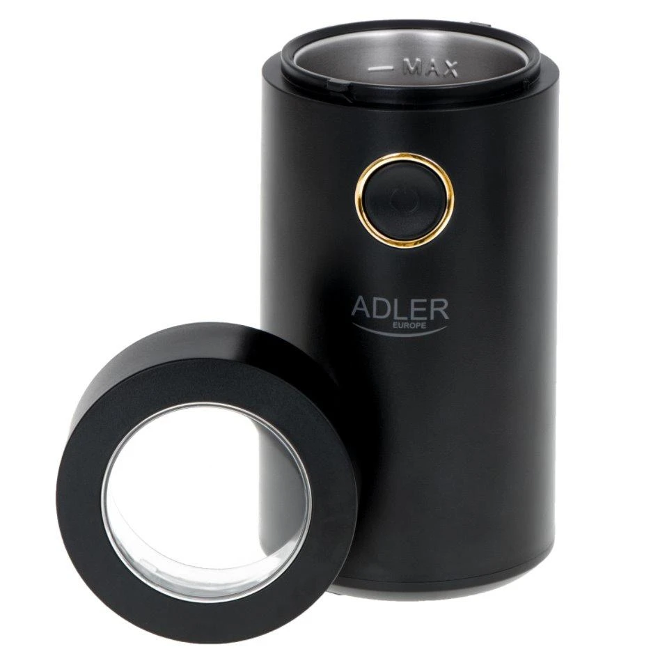 Kavamalė Adler | Kavos malūnas | AD 4446bg | 150 W | Kavos pupelių talpa 75 g | Juodas