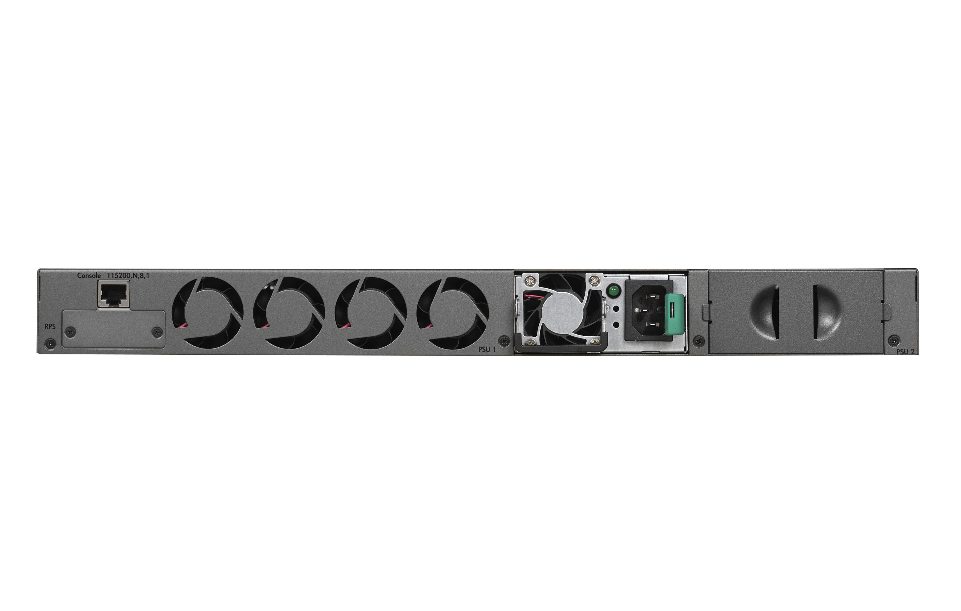 Šakotuvas Netgear M4300-52G-PoE+ 1000W PSU Valdomas L2/L3/L4 Gigabit Ethernet (10/100/1000) Juoda 1U Maitinimas per Eternetą (PoE)