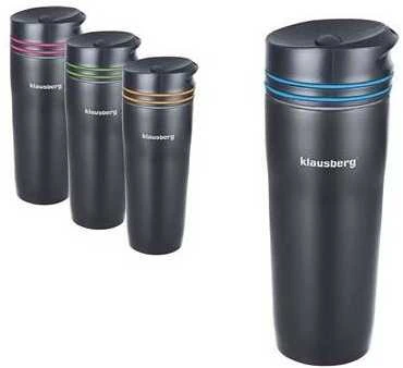 Termo puodelis stal, skirtingos spalvos 380ml klausberg