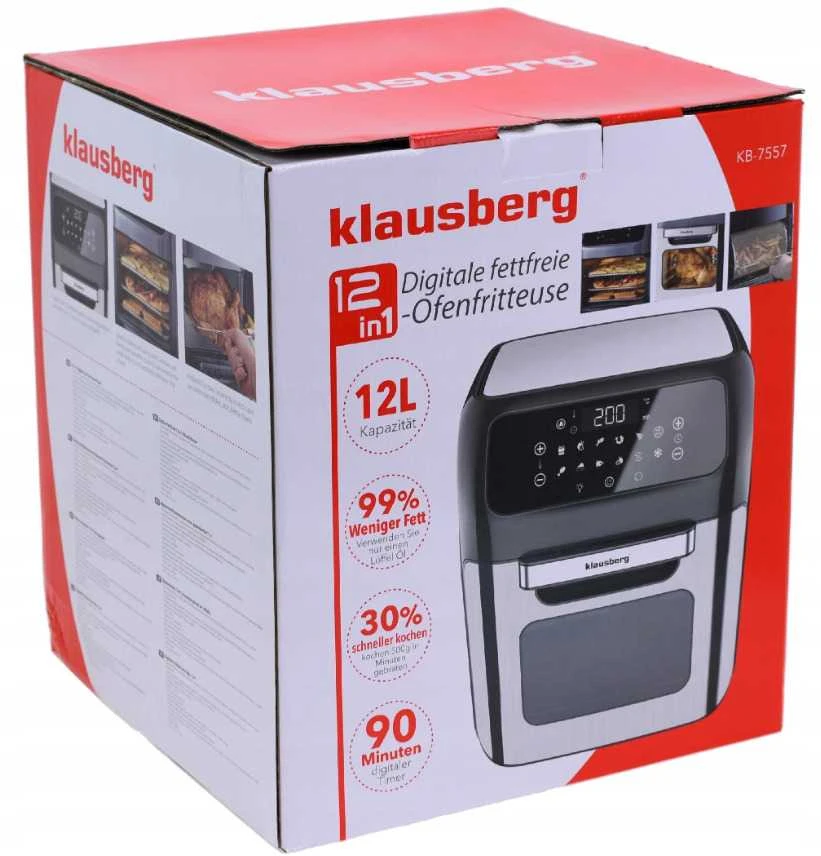 orkaitė Orkaitė, gruzdintuvė be riebalų, 12 l Klausberg