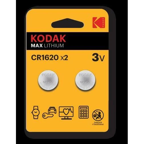 Kodak CR1620 3V ličio baterijos dviejų pakuotė