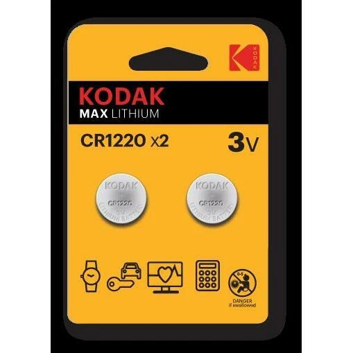 Kodak CR1220 3V baterijų komplektas pakuotėje