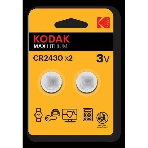 Kodak CR2430 3V ličio baterijos, 2 vnt. pakuotė