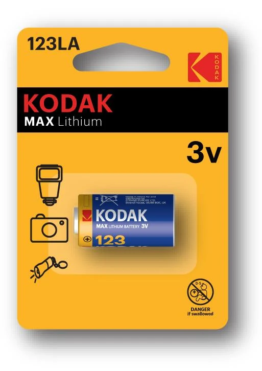 Kodak 123 ličio baterija pakuotėje