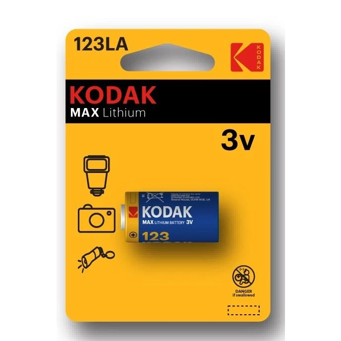 Kodak CR123 3V ličio baterija pakuotėje