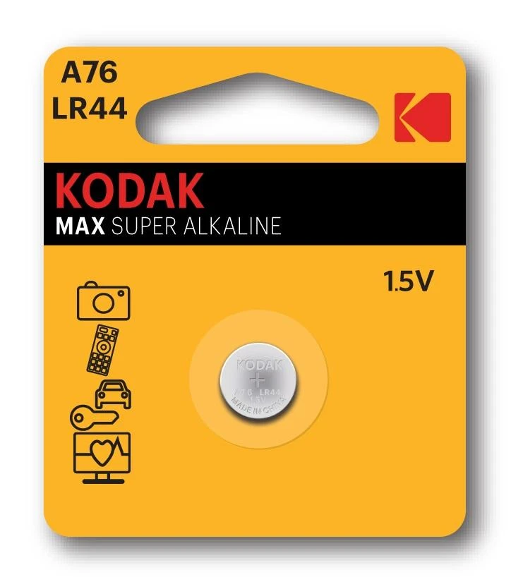 Bateria „Kodak ULTRA Alkaline A76 LR44“ baterija, 1 vnt.