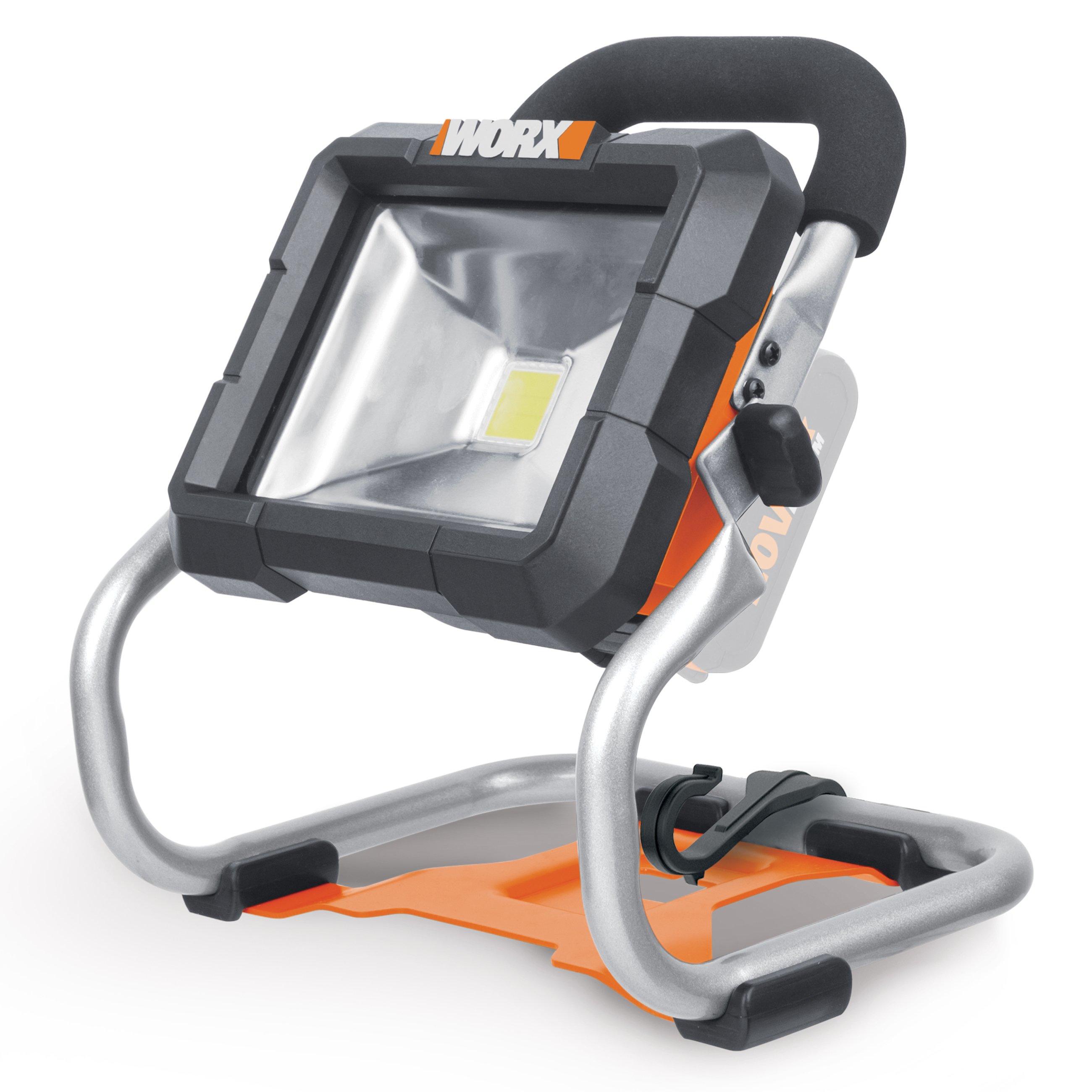 WORX akumuliatorinė LED darbinė lempa 20 V, 1500 lm, 360° kampas, WX026.9