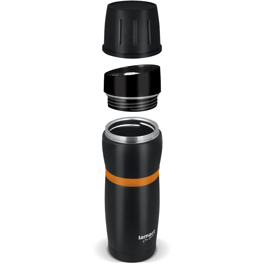 Lamart termosas 0,48L juodas/oranž. LT4054