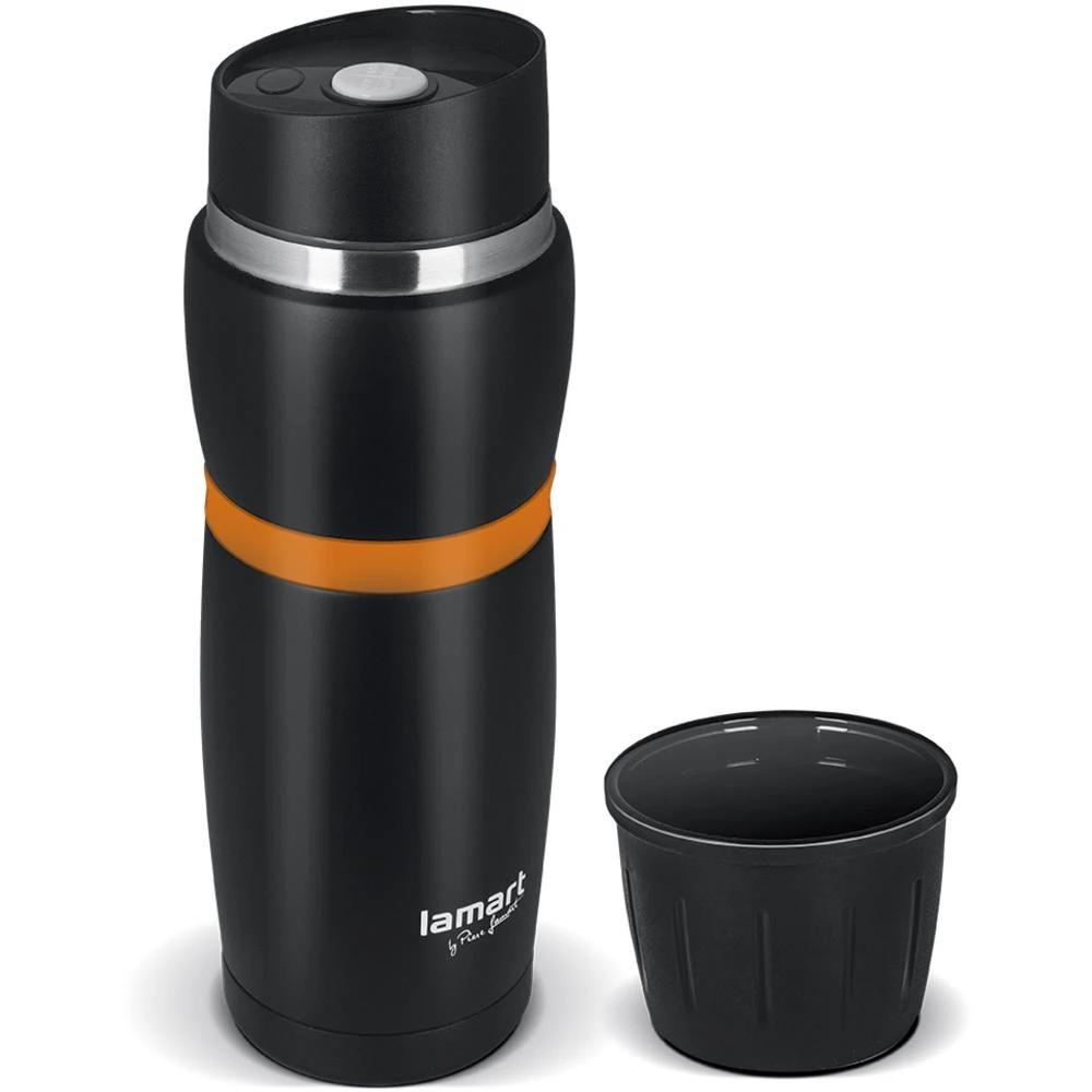 Lamart termosas 0,48L juodas/oranž. LT4054