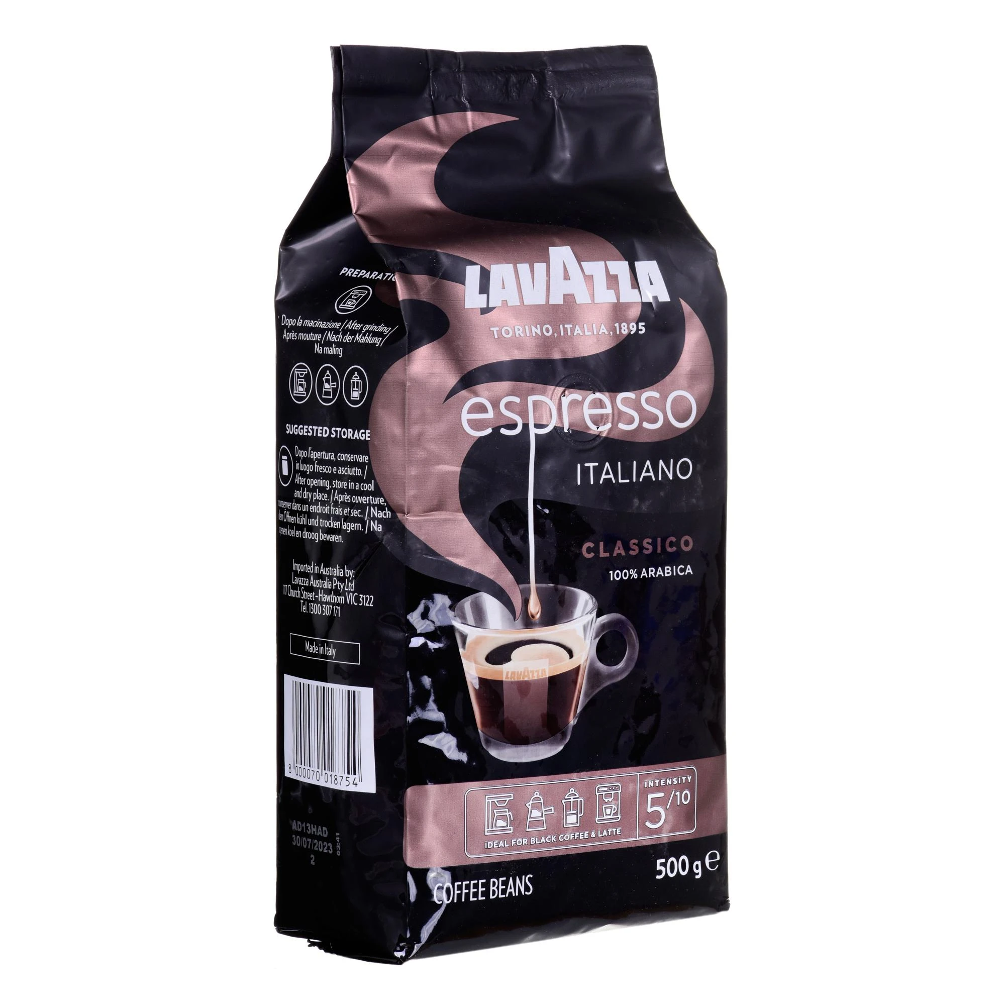 Lavazza Caffe Espresso 500g kavos pupelių