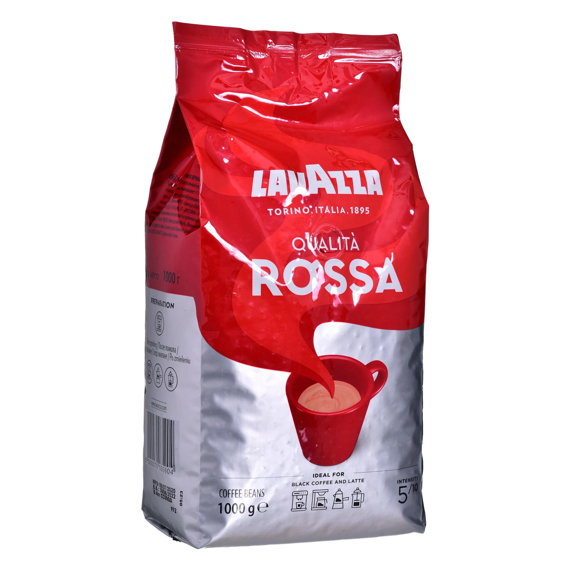 Lavazza | Qualita Rossa | Coffee Beans | Brasilian arabica 40%, African robusta 60% | 1000 g