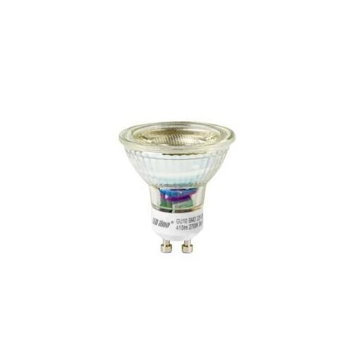 Lemputė LED GU10 230V 5W 340lm 50° šiltai balta, stiklinė, LED line