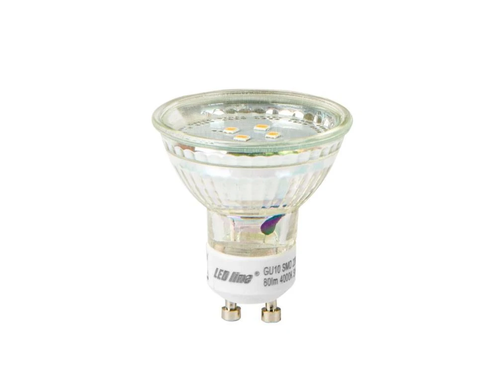 Lemputė LED GU10 230V 1W 80lm neutraliai balta 4000K, LED line